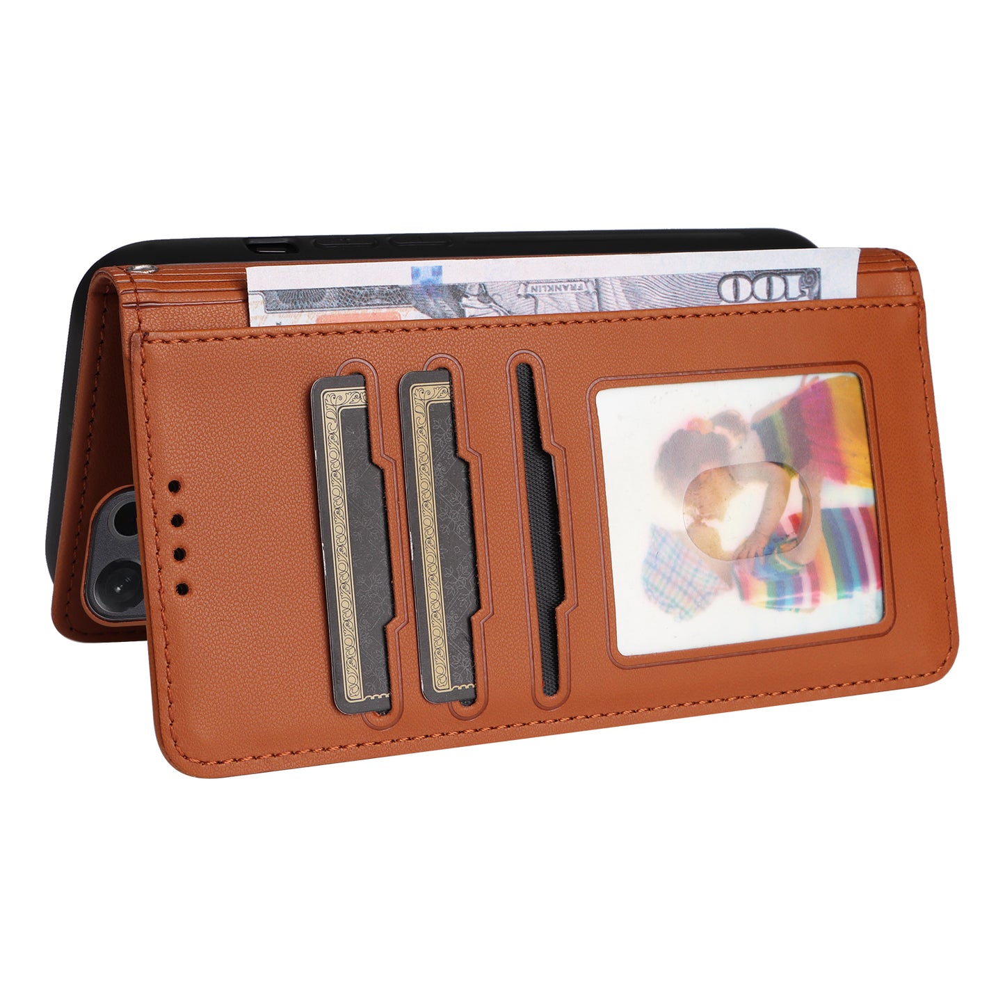 BETOPNICE Leather Case Magnetic Detachable Brown Phone Cover - For Samsung Galaxy S24 Ultra
