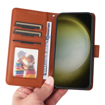 BETOPNICE Leather Case Wallet Detachable 2-in-1 Brown Phone Cover - For Samsung Galaxy S24+