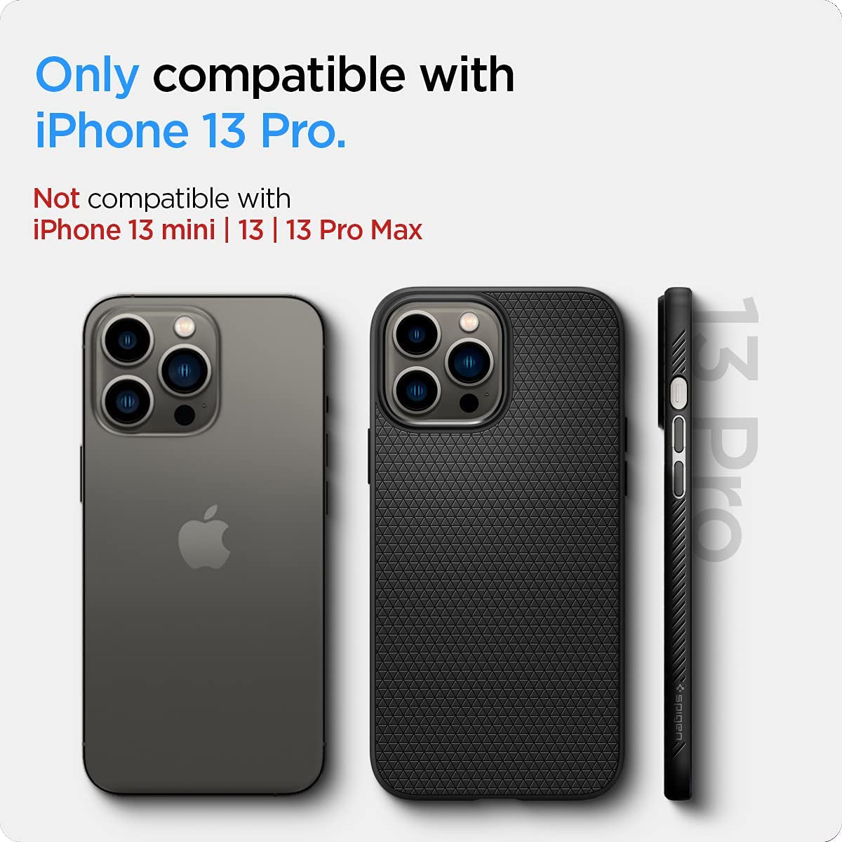 Spigen Liquid Air Matte Black Case - For iPhone 13 Pro - mosaccessories