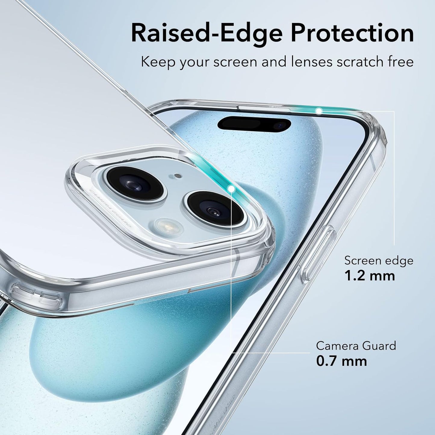 ESR Zero Series Clear Shockproof TPU Case - For iPhone 15 - mosaccessories