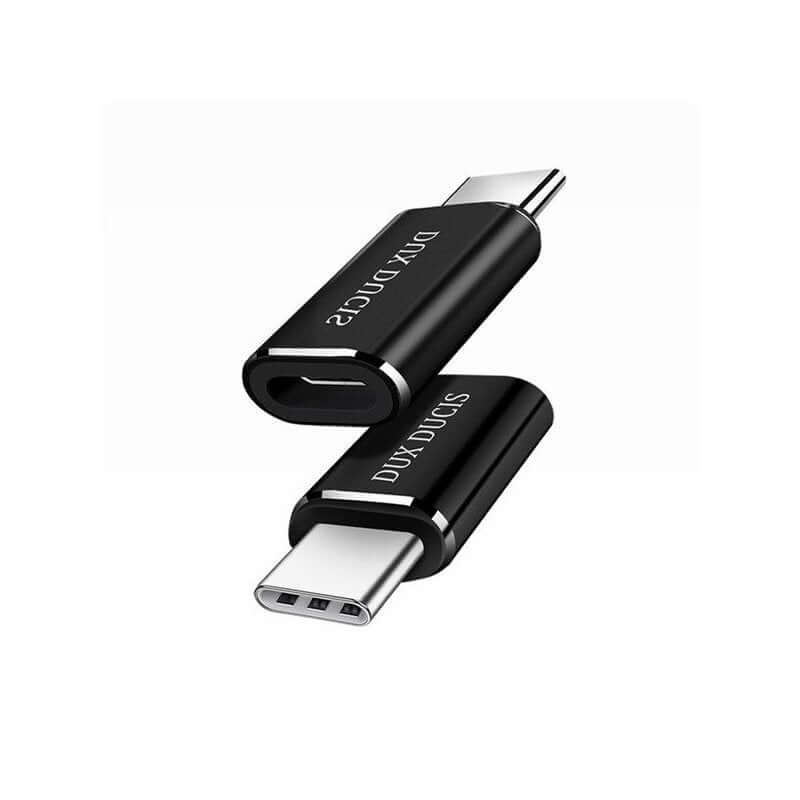 Dux Ducis Micro USB to USB-C Connector Adapter Black - mosaccessories