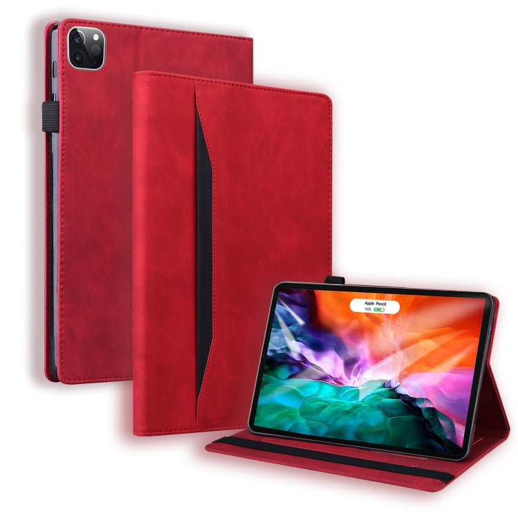 Business Shockproof Horizontal Flip PU Leather Red Tablet Case - For iPad Pro 12.9" (2022) / (2021) / (2020) - MosAccessories.co.uk