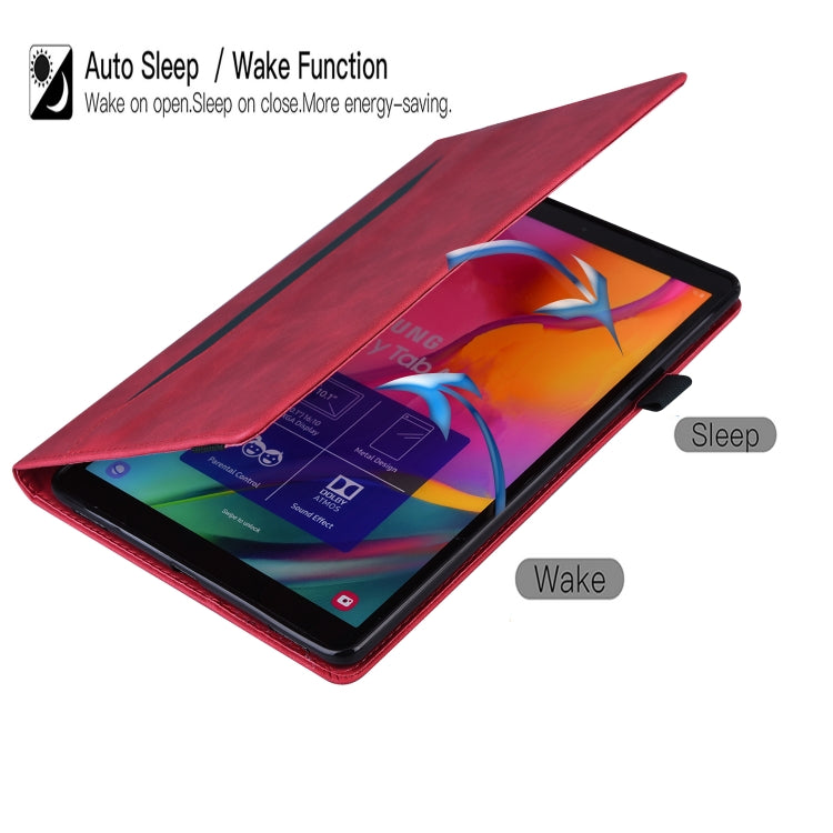 Business Shockproof Horizontal Flip PU Leather Red Tablet Case - For iPad Pro 12.9" (2022) / (2021) / (2020) - MosAccessories.co.uk