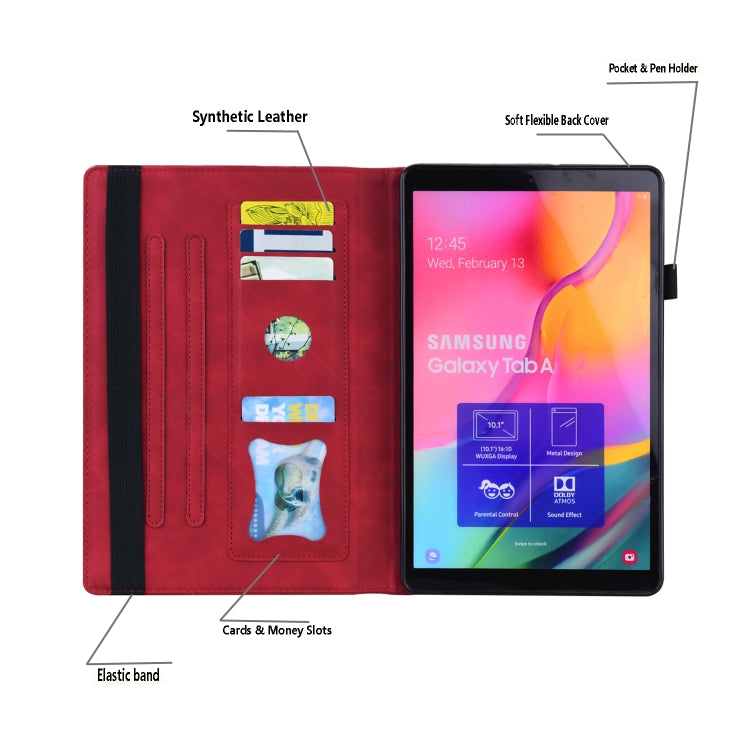 Business Shockproof Horizontal Flip PU Leather Red Tablet Case - For iPad Pro 12.9" (2022) / (2021) / (2020) - MosAccessories.co.uk