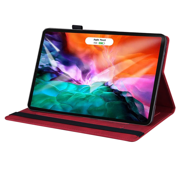 Business Shockproof Horizontal Flip PU Leather Red Tablet Case - For iPad Pro 12.9" (2022) / (2021) / (2020) - MosAccessories.co.uk