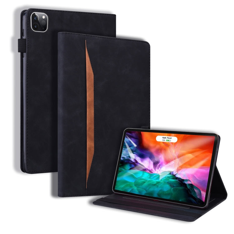 Business Shockproof Horizontal Flip PU Leather Black Tablet Case - For iPad Pro 12.9" (2022) / (2021) / (2020) - MosAccessories.co.uk