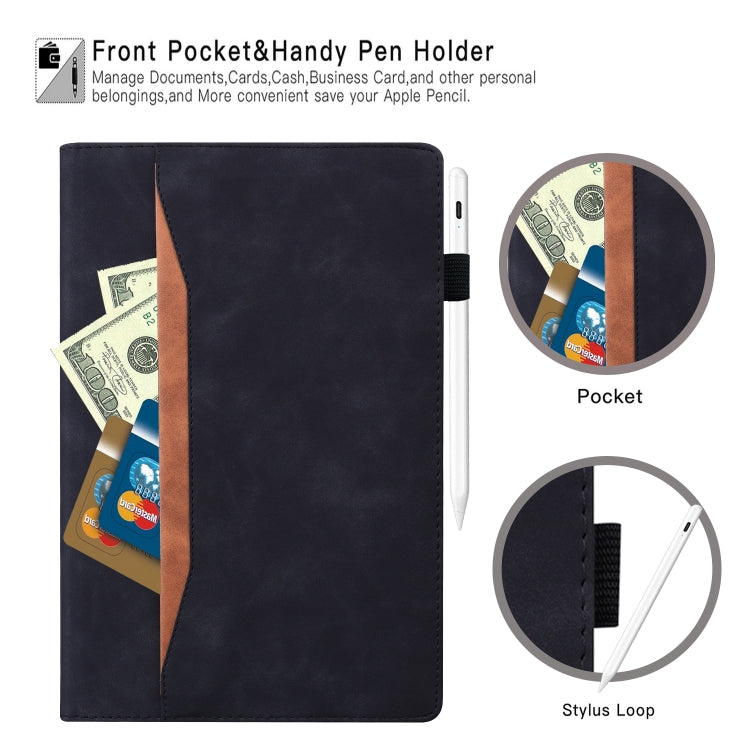 Business Shockproof Horizontal Flip PU Leather Black Tablet Case - For iPad Pro 12.9" (2022) / (2021) / (2020) - MosAccessories.co.uk