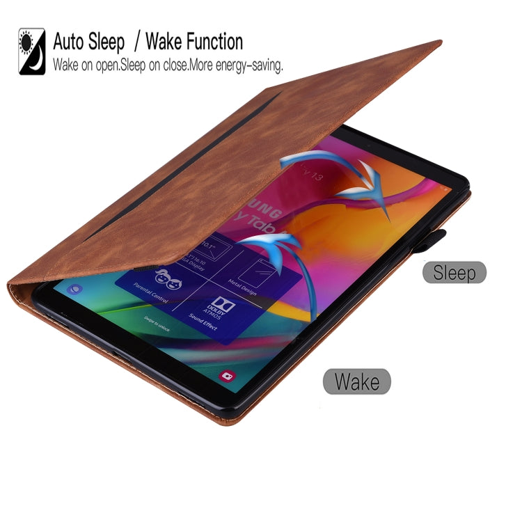 Business Shockproof Horizontal Flip PU Leather Brown Tablet Case - For iPad Pro 12.9" (2022) / (2021) / (2020) - MosAccessories.co.uk