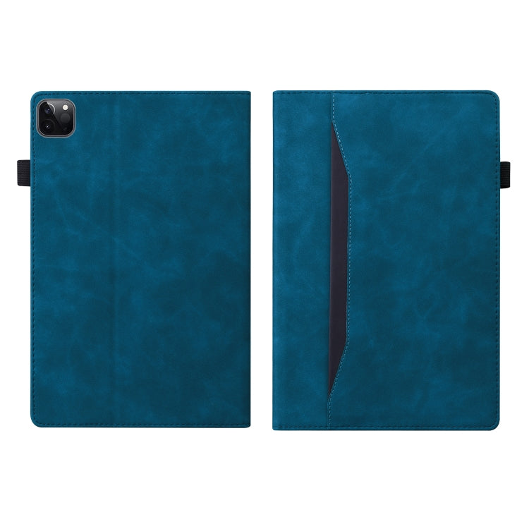 Business Shockproof Horizontal Flip PU Leather Blue Tablet Case - For iPad Pro 12.9" (2022) / (2021) / (2020) - MosAccessories.co.uk