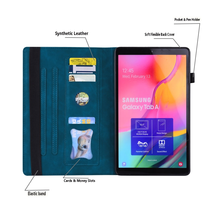Business Shockproof Horizontal Flip PU Leather Blue Tablet Case - For iPad Pro 12.9" (2022) / (2021) / (2020) - MosAccessories.co.uk