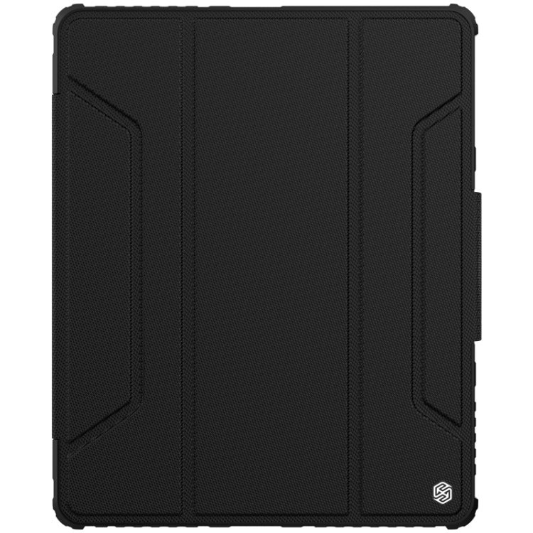 Nillkin Bumper Pro Black Flip PU Leather Tablet Case with Pen Slot Holder - For iPad Pro 12.9" (2022) / (2021) / (2020) - MosAccessories.co.uk