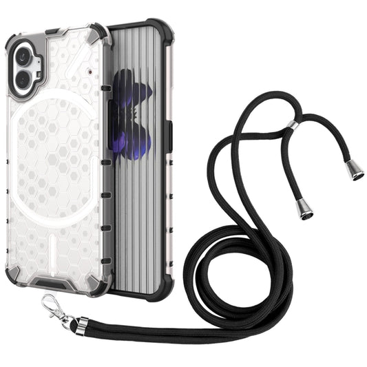 Shockproof Honeycomb Armour Phone Case with Lanyard - For Nothing Phone (1) - mosaccessories