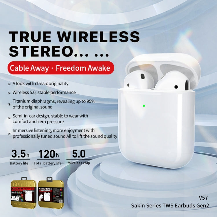 Wekome V57 2nd Gen Sakin Series True Wireless Stereo Bluetooth Earphones - mosaccessories