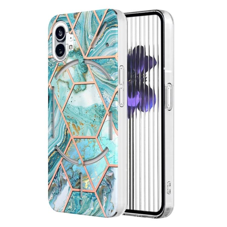 Electroplating Splicing Marble TPU Phone Case - For Nothing Phone (1) - mosaccessories