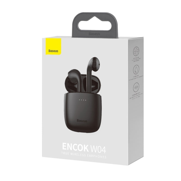 Baseus Encok Series W04 TWS True Wireless Bluetooth Black Earphone - mosaccessories