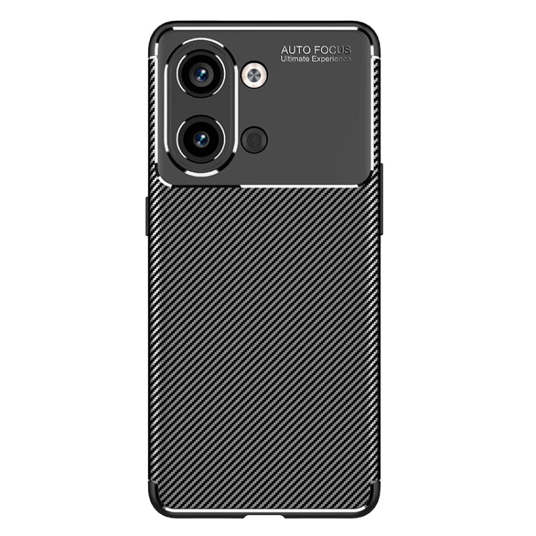 Carbon Fiber Texture Shockproof TPU Black Case - For Oppo Reno9 / Reno9 Pro - mosaccessories