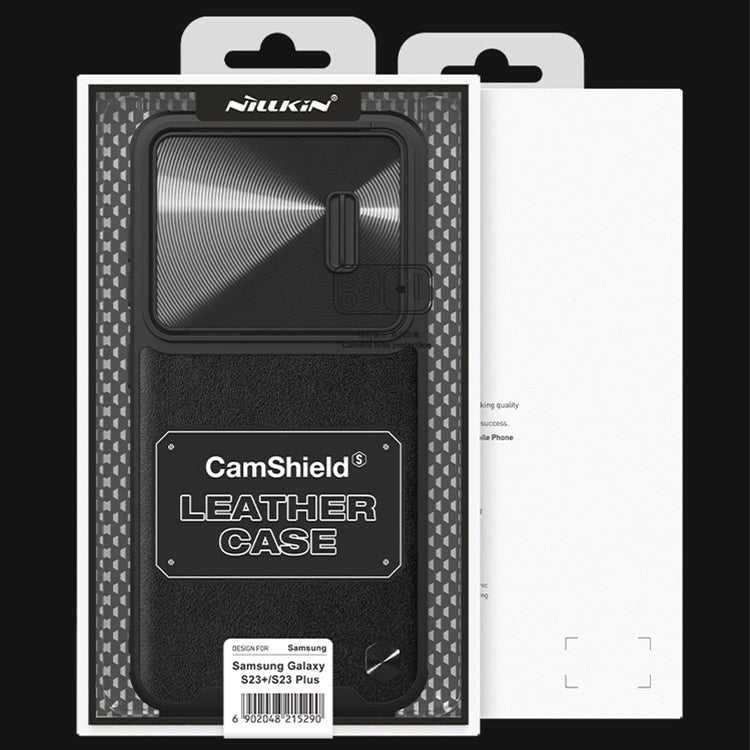 Nillkin CamShield Leather S Black Case - For Samsung Galaxy S23 - mosaccessories
