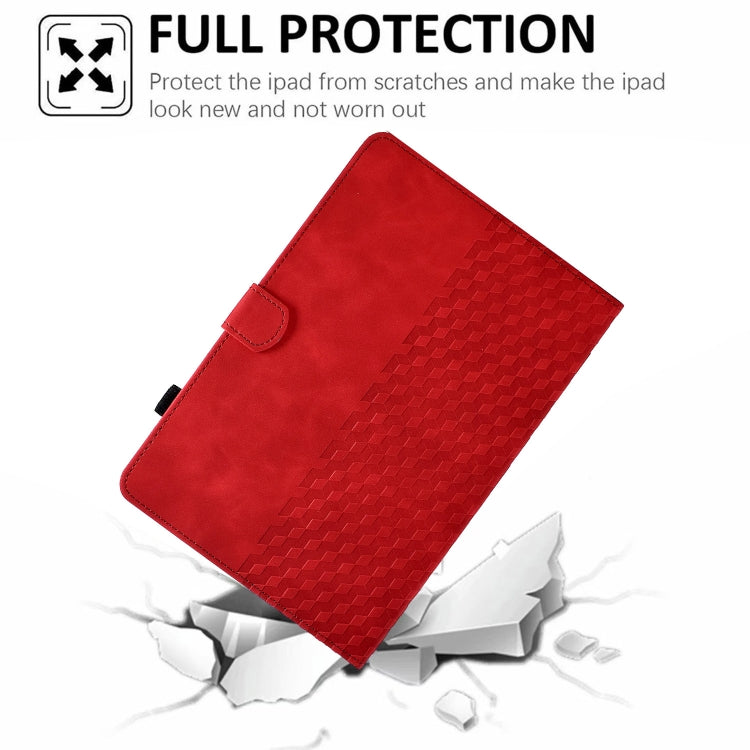 Rhombus Embossed PU Leather Smart Tablet Case - For iPad 10th Gen 10.9" (2022) - mosaccessories