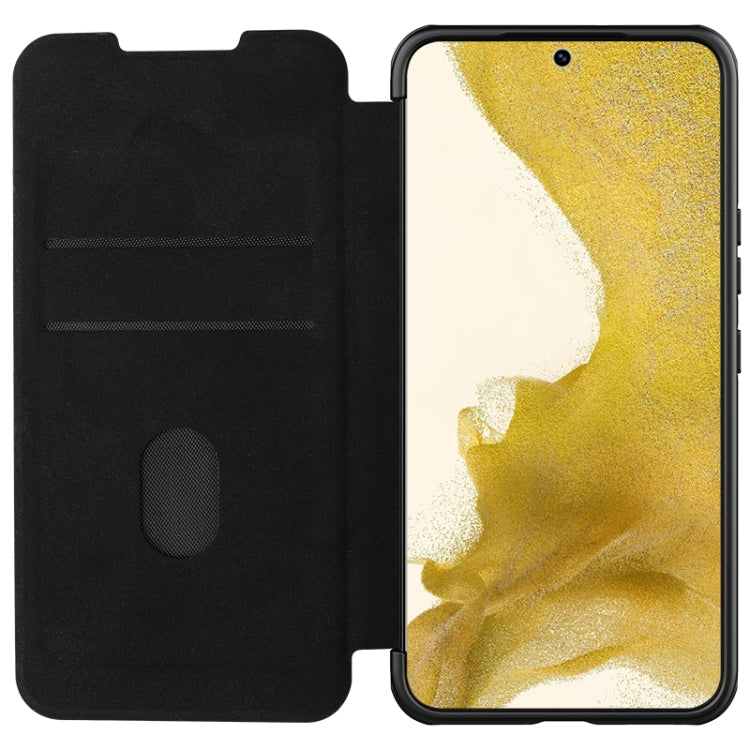 Nillkin Qin Pro Leather + Cloth Flip Case - For Samsung Galaxy S23 - mosaccessories