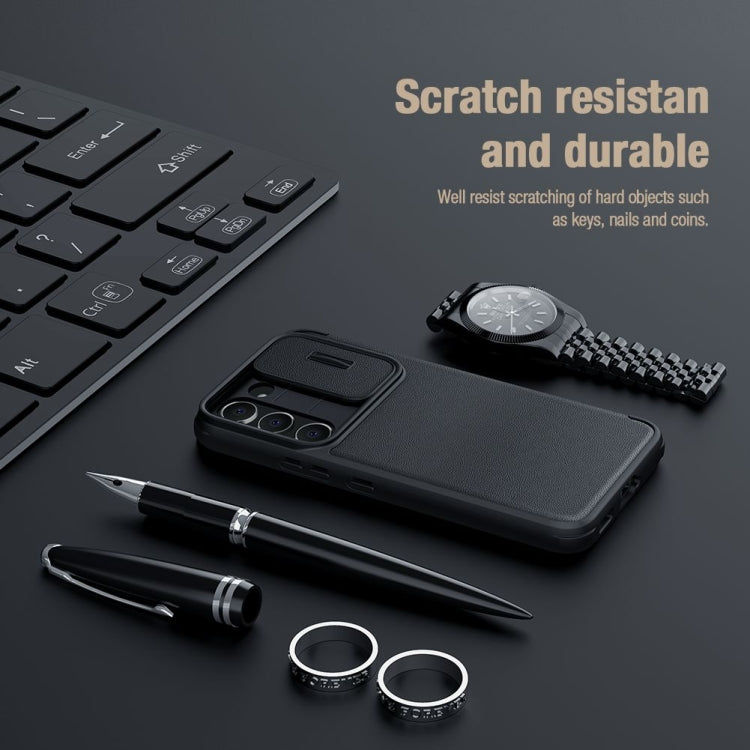 Nillkin Qin Pro Leather + Cloth Flip Case - For Samsung Galaxy S23 - mosaccessories