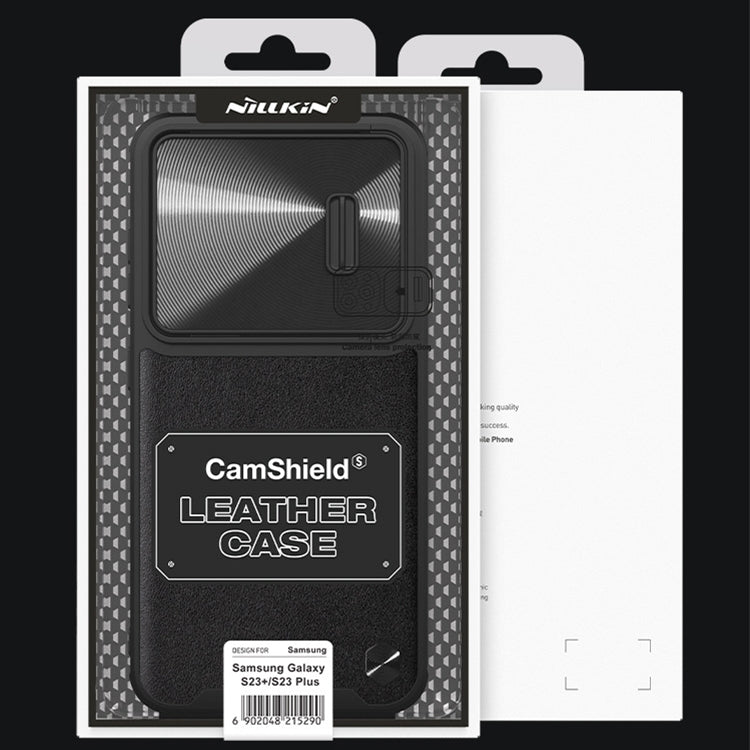 Nillkin CamShield Leather S Black Case - For Samsung Galaxy S23+ - mosaccessories