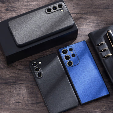 Cloth Texture PU + TPU Phone Case - For Samsung Galaxy S23 Ultra - mosaccessories