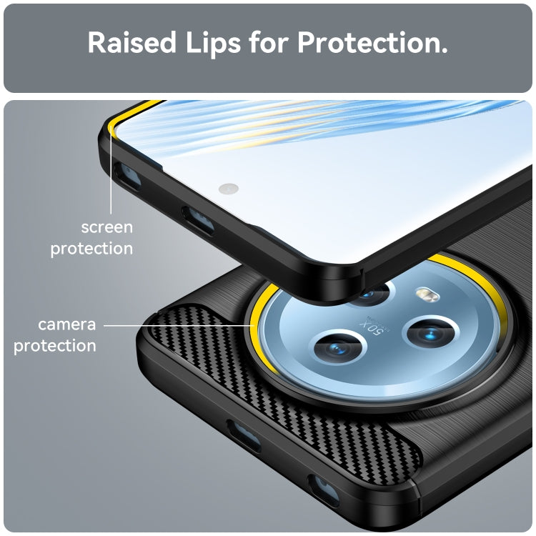 Brushed Texture Carbon Fiber TPU Phone Case - For Honor Magic5 - mosaccessories