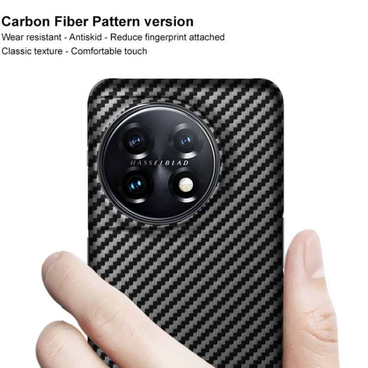 Imak Ruiyi Series Carbon Fiber PU + PC Black Case - For OnePlus 11 - mosaccessories