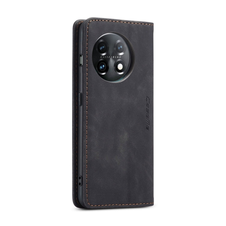 CaseMe Multifunctional Horizontal Flip Leather Black Case - For OnePlus 11 - mosaccessories