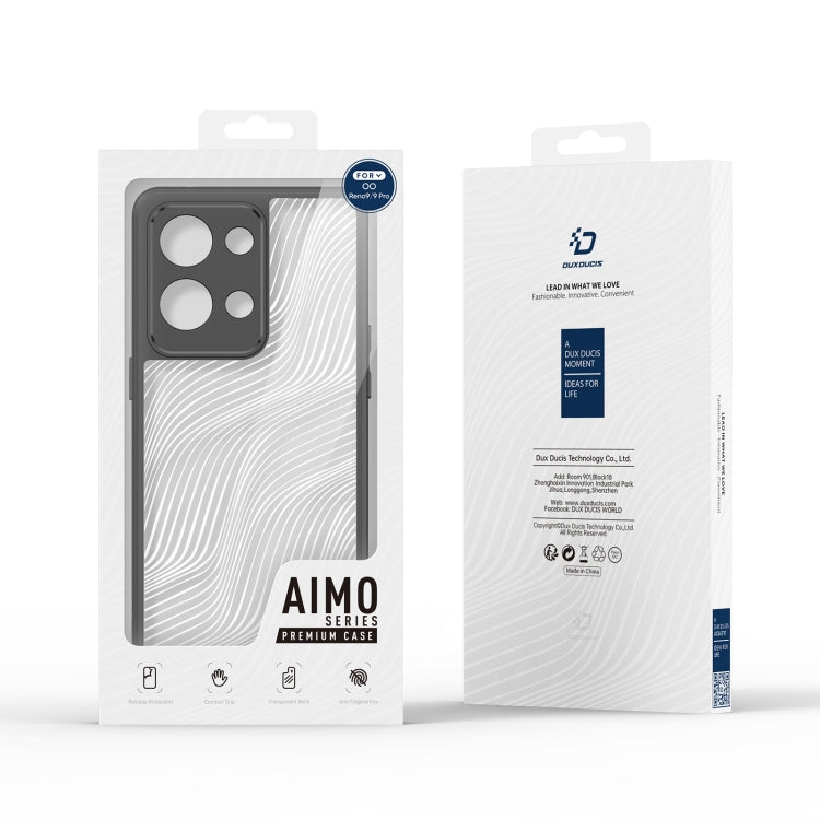 Dux Ducis Aimo Series TPU + PC Frosted Feel Black Case - For Oppo Reno9 / Reno9 Pro - mosaccessories