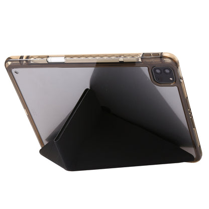 Clear Acrylic Deformation PU Leather Black Tablet Case - For iPad Pro 12.9 2022 / 2021 / 2020 - MosAccessories.co.uk