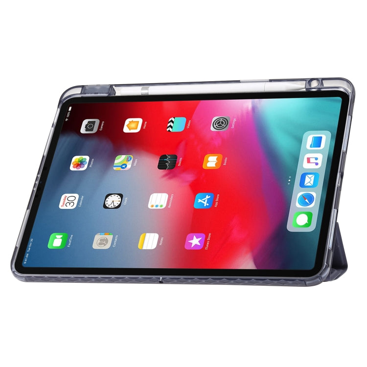Clear Acrylic Deformation PU Leather Black Tablet Case - For iPad Pro 12.9 2022 / 2021 / 2020 - MosAccessories.co.uk