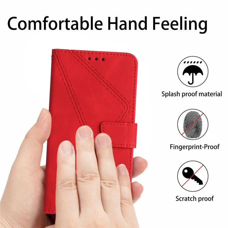 Stitching Embossed PU Leather Phone Case - For Oppo Reno9 / Reno9 Pro - mosaccessories