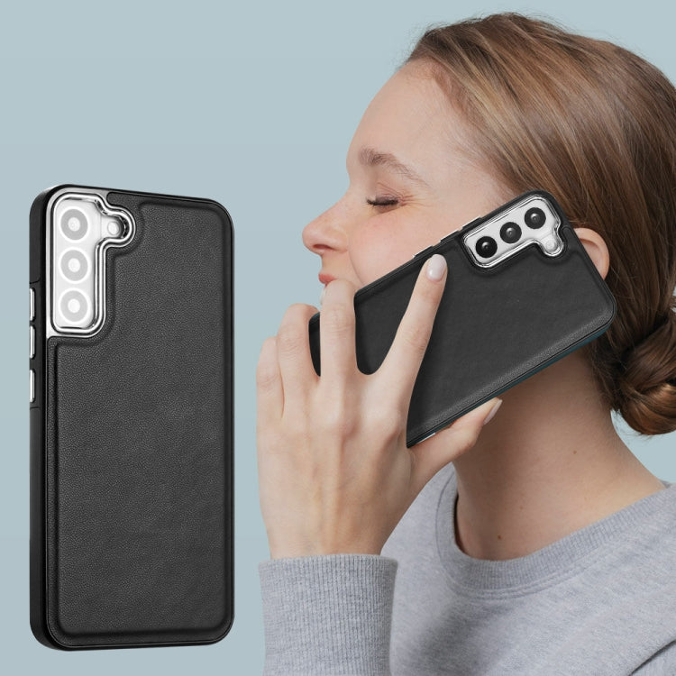 Leather Texture Black Case - For Samsung Galaxy S23 - mosaccessories