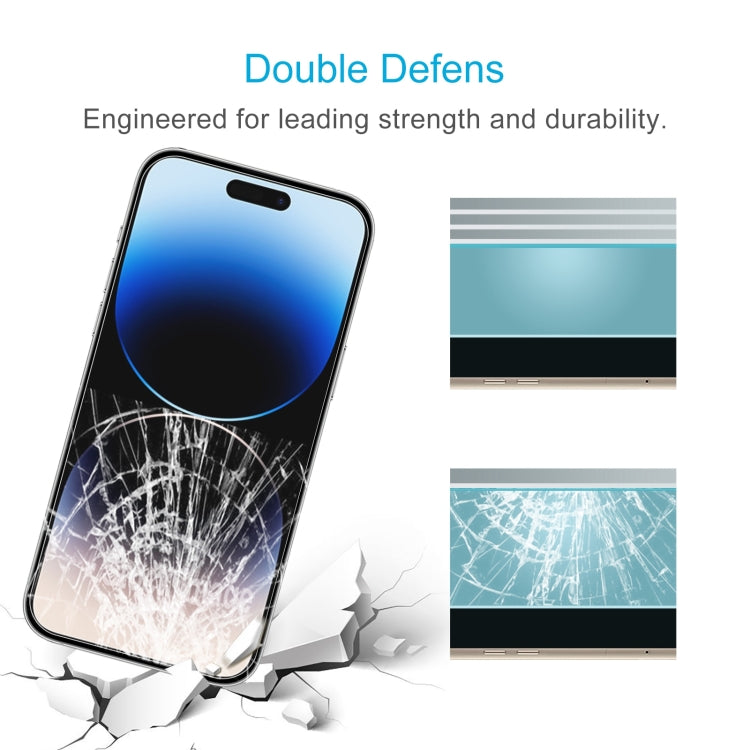 10pcs 0.26mm 9H 2.5D High Aluminium Tempered Glass Screen Protectors - For iPhone 15 Plus / 15 Pro Max - mosaccessories