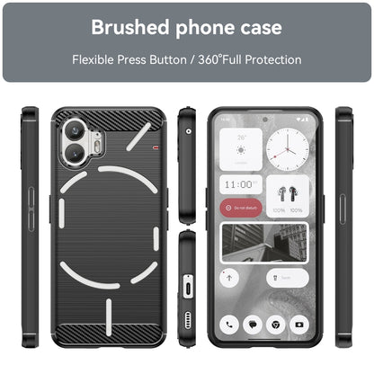 Brushed Texture Carbon Fiber TPU Phone Case - For Nothing Phone (2) - mosaccessories