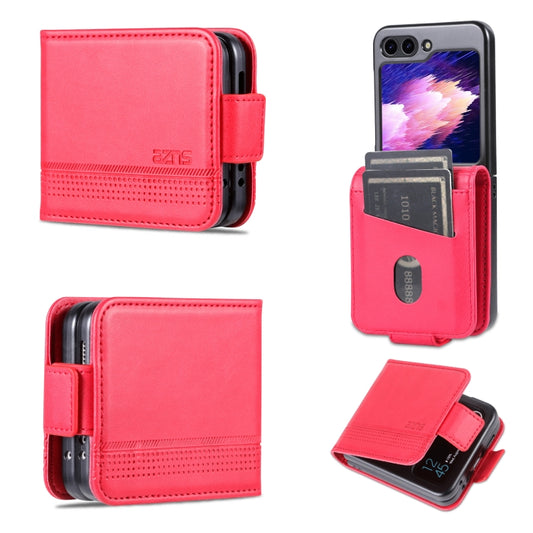 AZNS Magnetic Calf Texture PU Leather Flip Case - For Samsung Galaxy Z Flip5 - mosaccessories