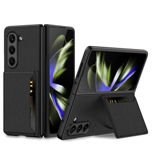 GKK Ultra-Thin PU Leather Phone Case with Card Slot - For Samsung Galaxy Z Fold5 - mosaccessories