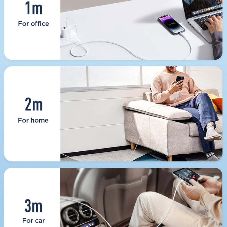 JOYROOM SA26-AL3 Flash Charge Series 3A USB to 8 Pin Fast Charging 8-Pin Data Cable 3m - mosaccessories