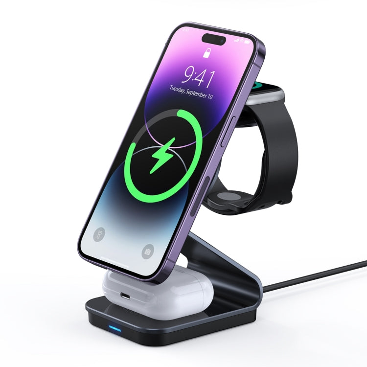 DUZZONA W15 15W 3 in 1 Transparent Magnetic Suction Wireless Charging Stand - mosaccessories