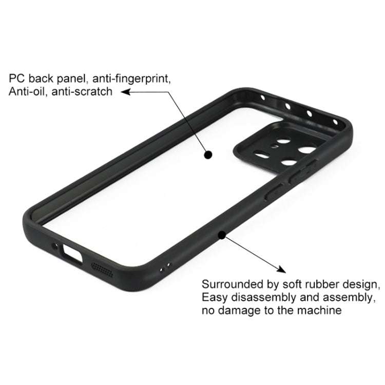 Frosted TPU + Clear PC Black Case - For Xiaomi 13 - mosaccessories