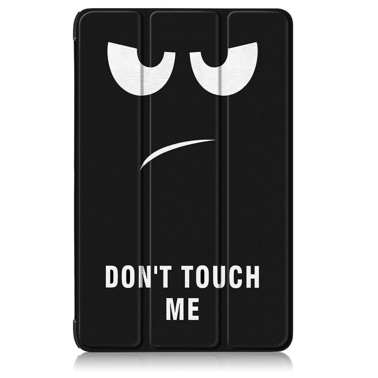 Don't Touch Me Design 3-Fold PU Leather Black Tablet Case - For Honor Pad X9 / X8 Pro - mosaccessories
