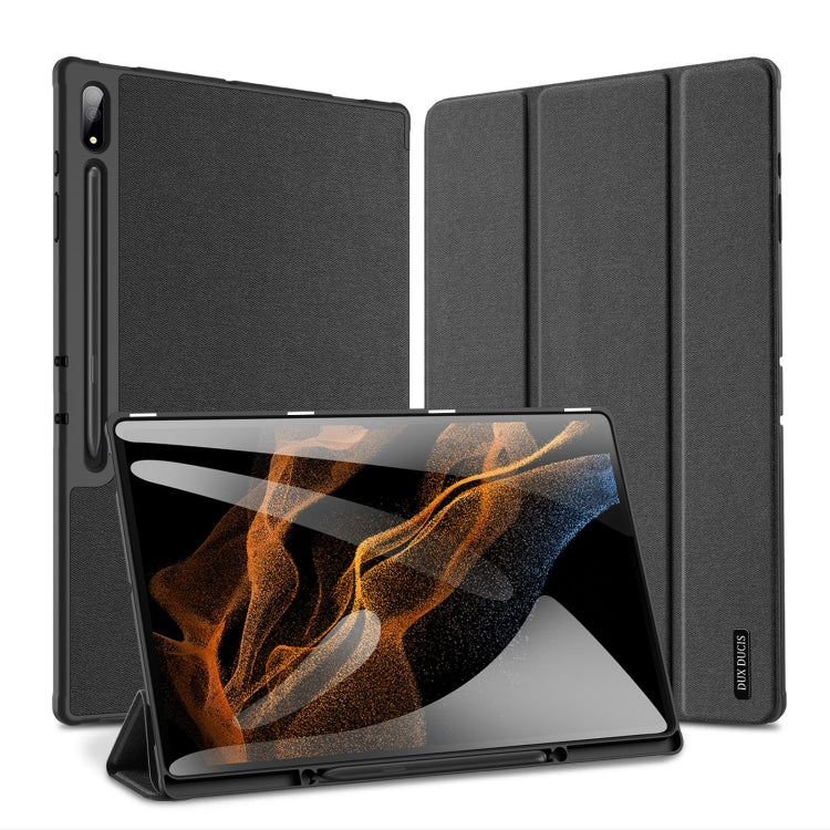 Dux Ducis Domo Series Tri-Fold Smart Tablet Case - For Samsung Galaxy Tab S9 Ultra - mosaccessories