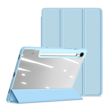 Dux Ducis Toby Series Blue Tri-Fold Smart Tablet Case - For Samsung Galaxy Tab S9 FE - MosAccessories.co.uk