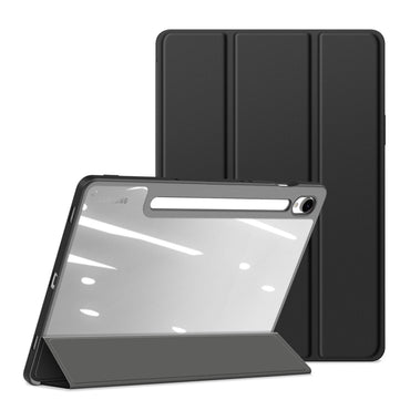 Dux Ducis Toby Series Black Tri-Fold Smart Tablet Case - For Samsung Galaxy Tab S9 FE - MosAccessories.co.uk