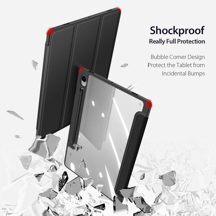 Dux Ducis Toby Series Black Tri-Fold Smart Tablet Case - For Samsung Galaxy Tab S9 FE - MosAccessories.co.uk