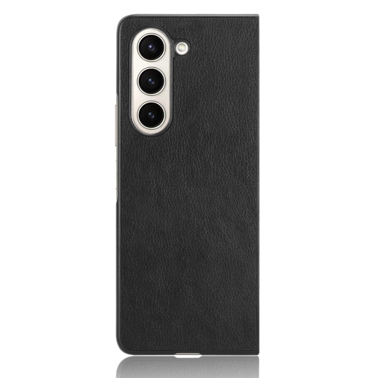 Litchi Texture Back Case - For Samsung Galaxy Z Fold5 - mosaccessories