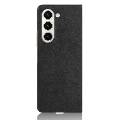 Litchi Texture Back Case - For Samsung Galaxy Z Fold5 - mosaccessories