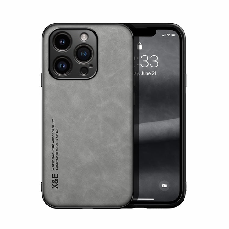Skin Feel Magnetic Leather Back Phone Case - iPhone 15 Pro - mosaccessories