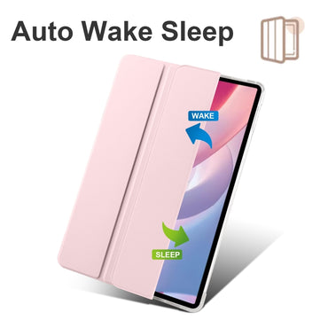 3-folding Transparent TPU Smart Leather Tablet Case - For Honor Pad X9 / Pad X8 Pro - MosAccessories